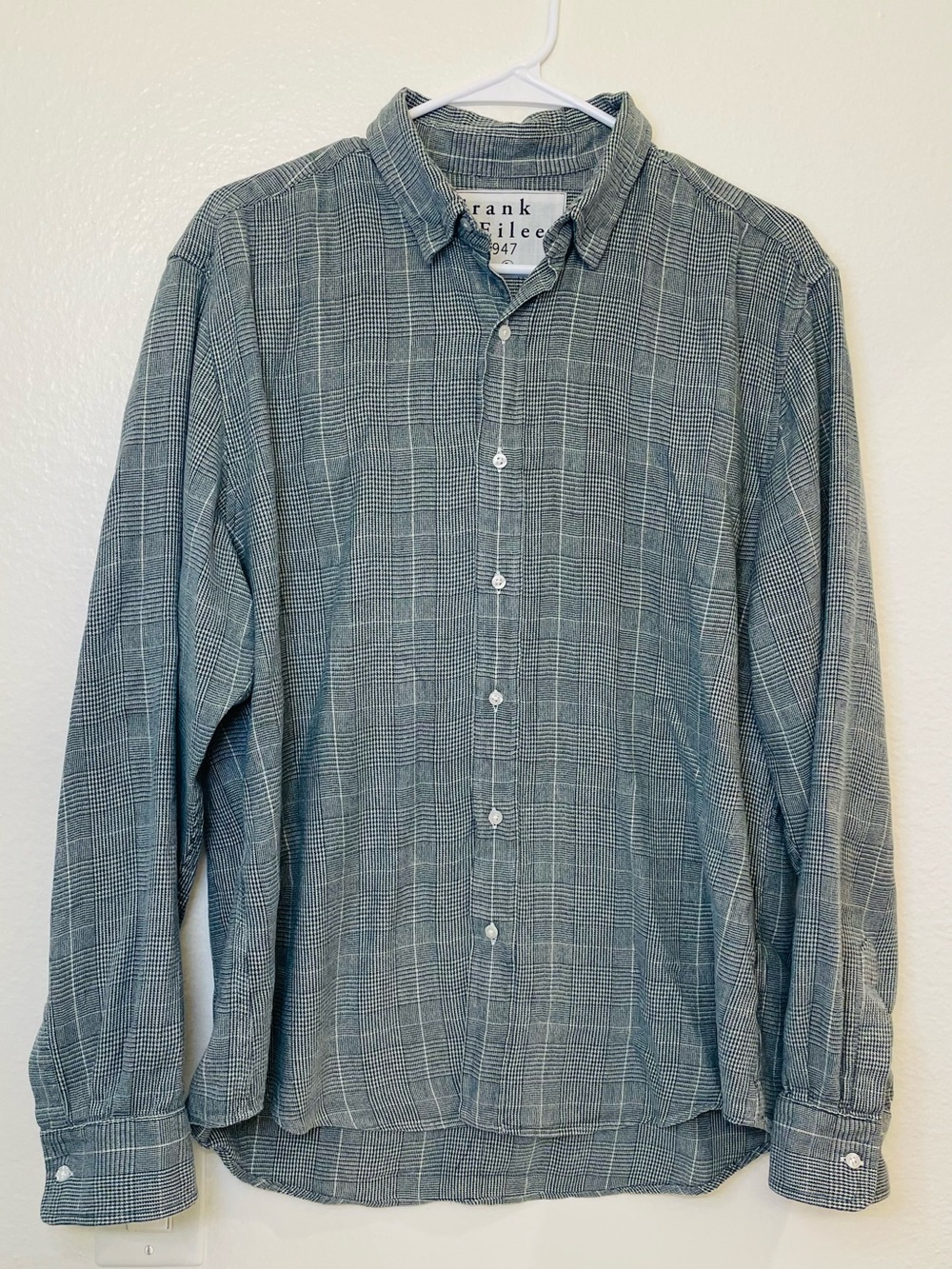 Frank & Eileen Women’s Shirley Green Plaid Oversized Button Up Shirt Size L